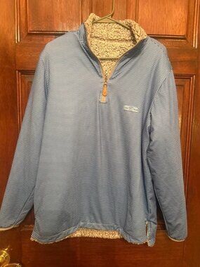 USA Palm reversible 1/4 zip pullover men's large